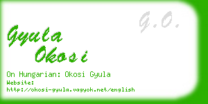 gyula okosi business card